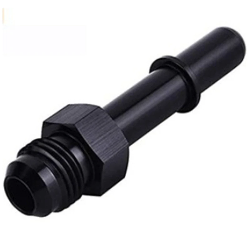 QM82 8AN 6AN Male Flares to 3/8 5/16 Fitting Adapter Union Connector Straight Aluminum Black Car Repair