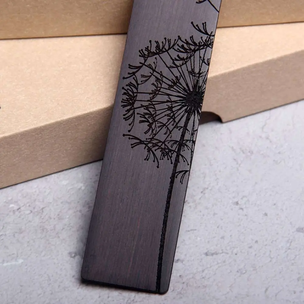 High Quality Chinese Style Bookmark Sandalwood Carving Wooden Book Mark Reading Tools Gift