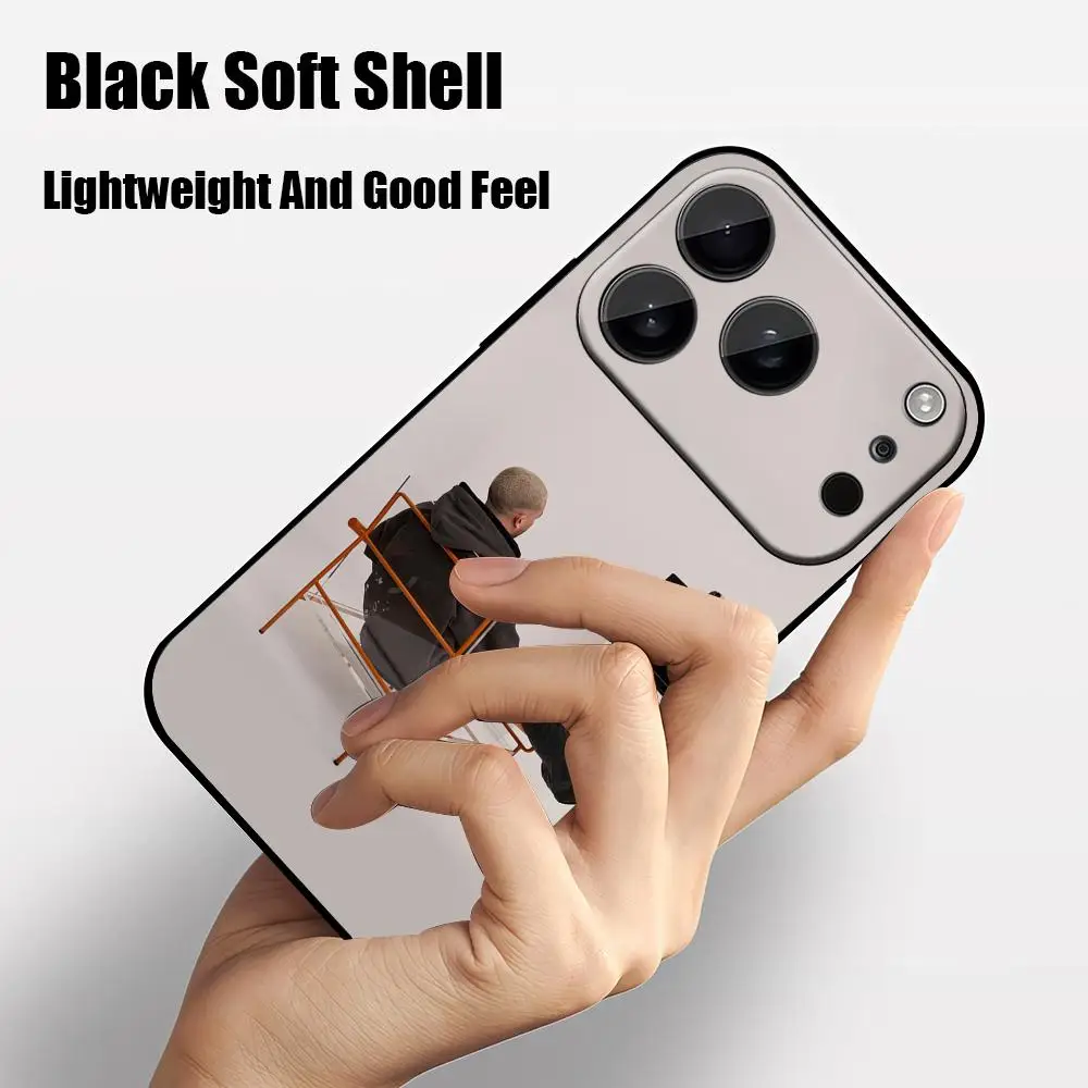 حافظة هاتف O-Omer A-Adam لهاتف آيفون 17 Air 16 16e Plus Pro MAX15 14 13 12 11 xr 7 8 6 se XSmax حافظة سوداء ناعمة