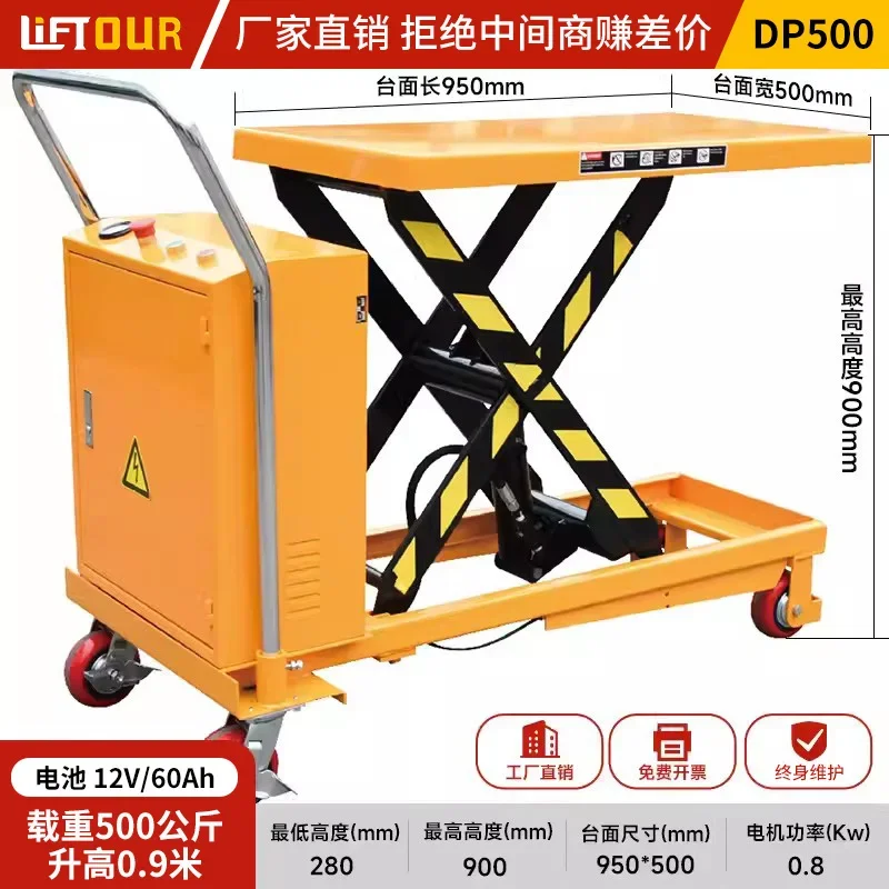 

ZC Electric Hydraulic Lifting Flat Wagon Lifting Scissor Mobile Small Lifting Platform Mold Truck