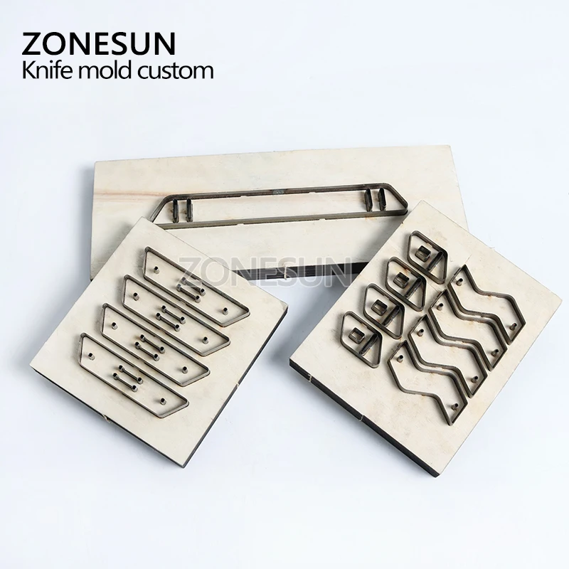 ZONESUN Customized Shape Laser Punching Die Knife Photo Paper PVC EVA Sheet Cutter Mold DIY Steel Die Cutting Mould Knife