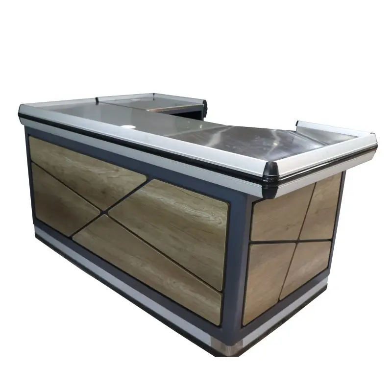 

Multifunctional Supermarket Shelves l Shape Checkout Counters for Boutique