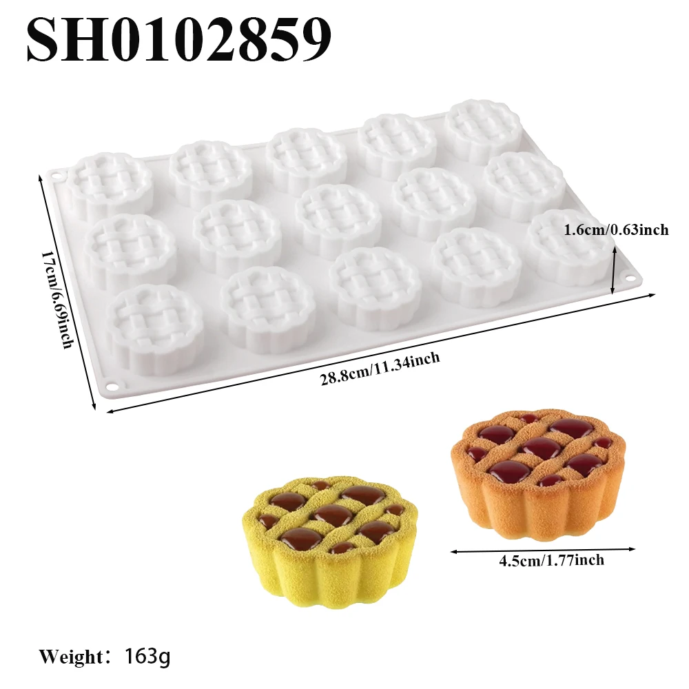 15-خلية دائرية تورتة قالب الكعكة الغذاء الصف سيليكون قالب الكعكة قالب الشوكولاته قالب البسكويت أدوات المطبخ الحلوى الخبز