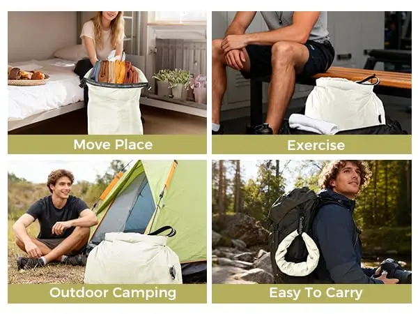 Reise-Aufbewahrungstasche Kompressionssack Wasserdicht Ohne Pumpe Vakuumbeutel Kleiderorganizer Platzsparende Tasche für Backpacking und Fitness – Detail 8