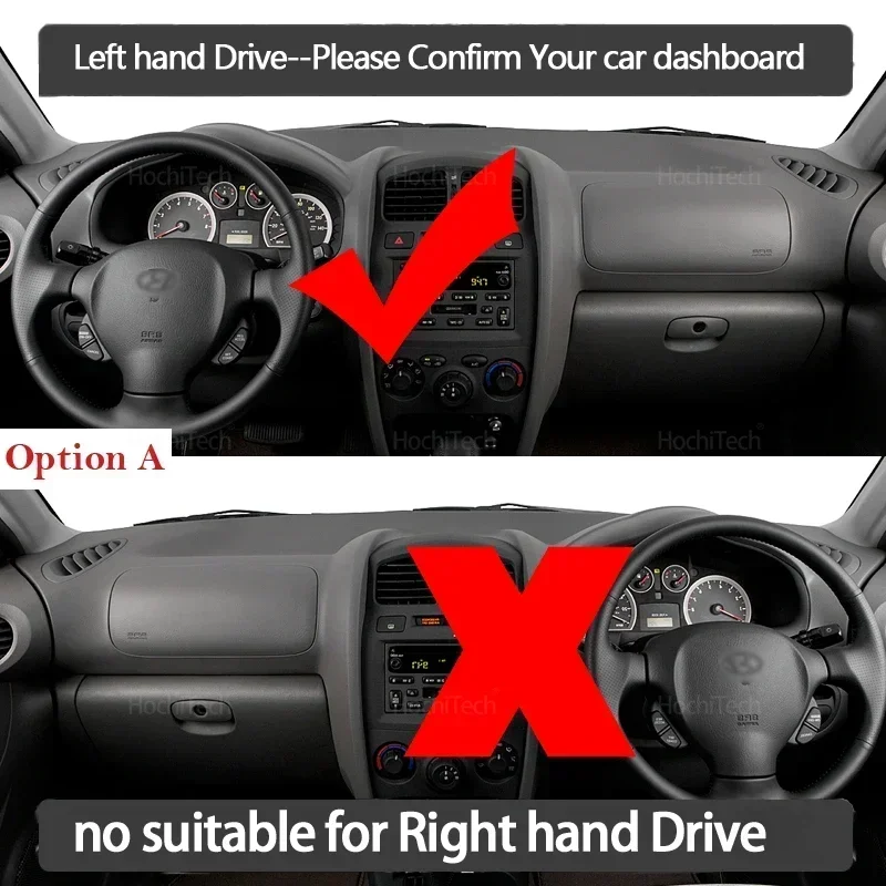 المضادة للانزلاق غطاء لوحة القيادة وسادة واقية اكسسوارات السيارات ظلة السجاد لشركة هيونداي سانتا في SM الكلاسيكية 2001-2006