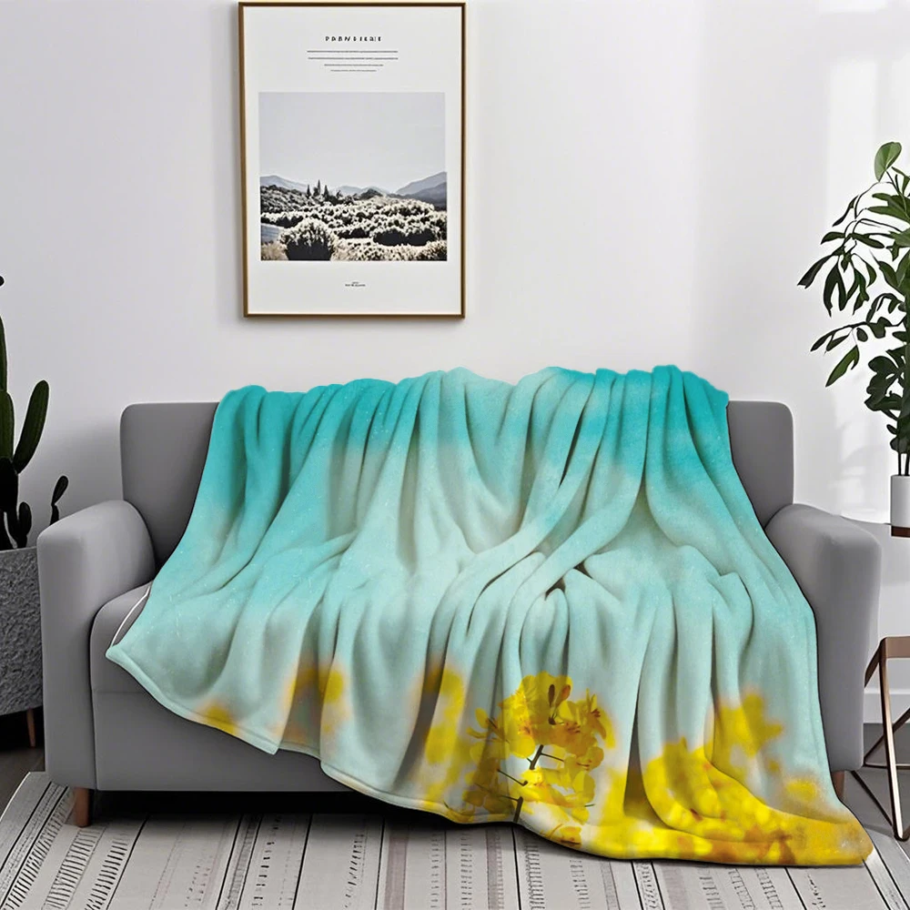 Ultra-Soft Touch Flannel Bed Blankets Blanket Small World 2 Tropical Design Duvet Cover Throw Breathable Blanket For Couples