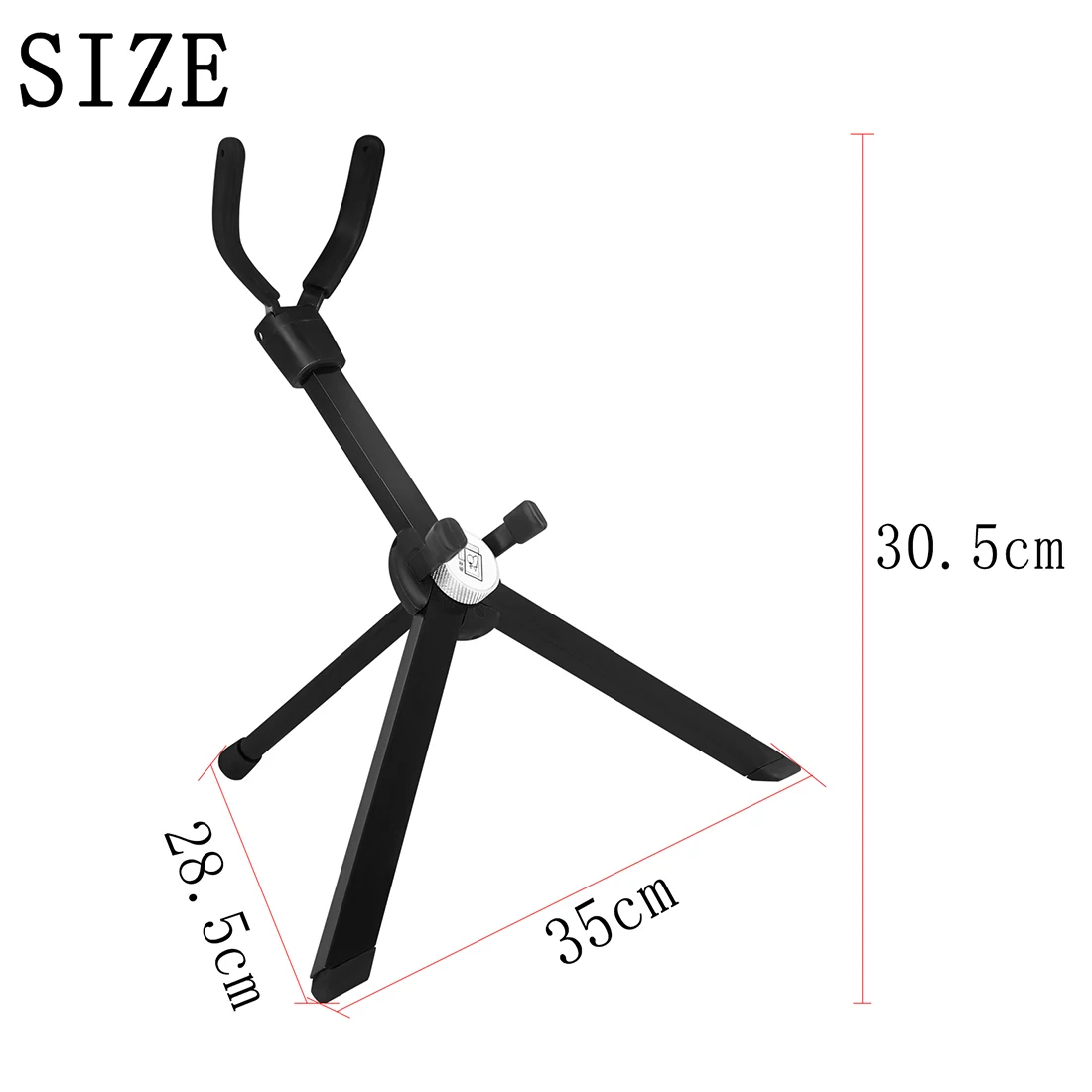 Alto Saxophone Stand Foldable Sax Bracket Adjustable Metal Triangle Base Design Stand  Woodwind Instruments  Accessories