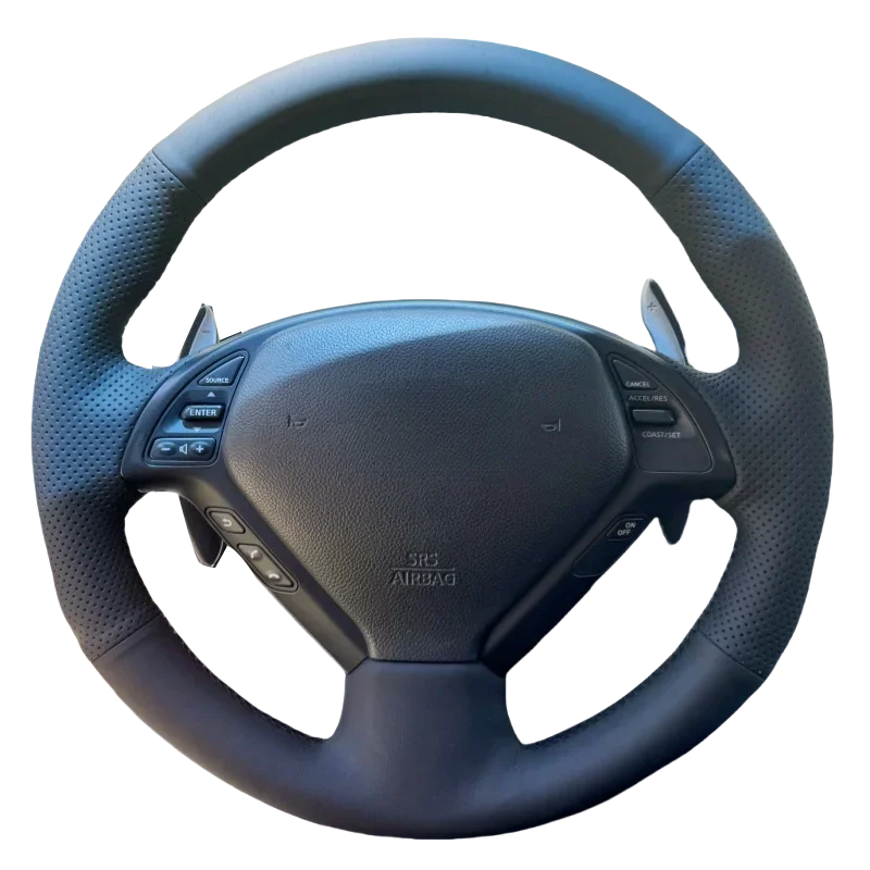 

Hand-stitched Car Steering Wheel Cover Genuine Leather For Infiniti G25 G35 G37 EX25 EX35 EX37 Car Accessories
