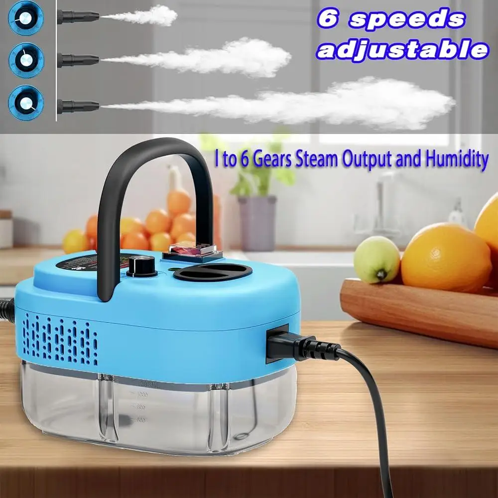 Handheld Steam Cleaner High-Temperature Portable Steamer Multi-Purpose Home Auto Detailing Includes Accessories Rapid Heating