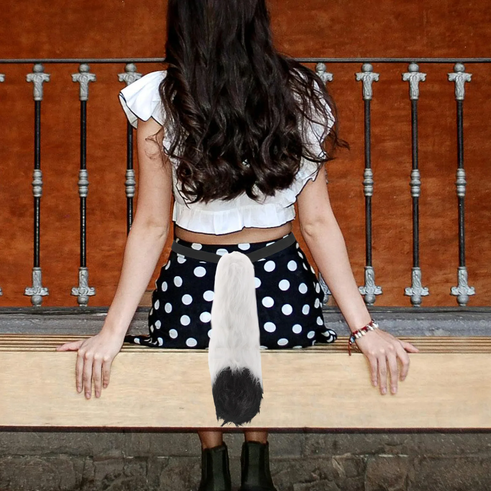 

Реалистичный мягкий регулируемый пояс-хвост лисы для косплея, аксессуар для костюма на Хэллоуин, Рождество, для выступлений, реквизит для костюма лисы