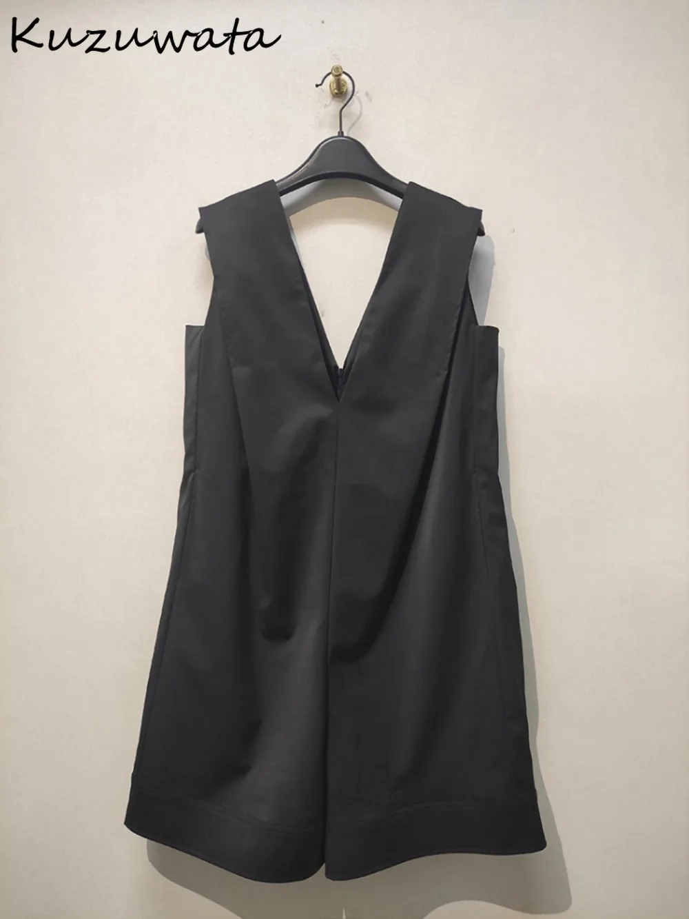 

Kuzuwata Short Lovely Fashion Safari Style Jumpsuit Casual Loose Slim Wid Leg Pants Japan Soft Simple Office Lady Gentle Romper