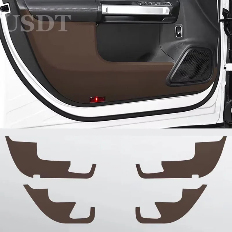 

Leather Carbon Fiber Sticker Door Anti Kick Cover Protection Mat For Mercedes Benz EQA EQB 260 EQC 350 2024 2023 2022 2021 2020