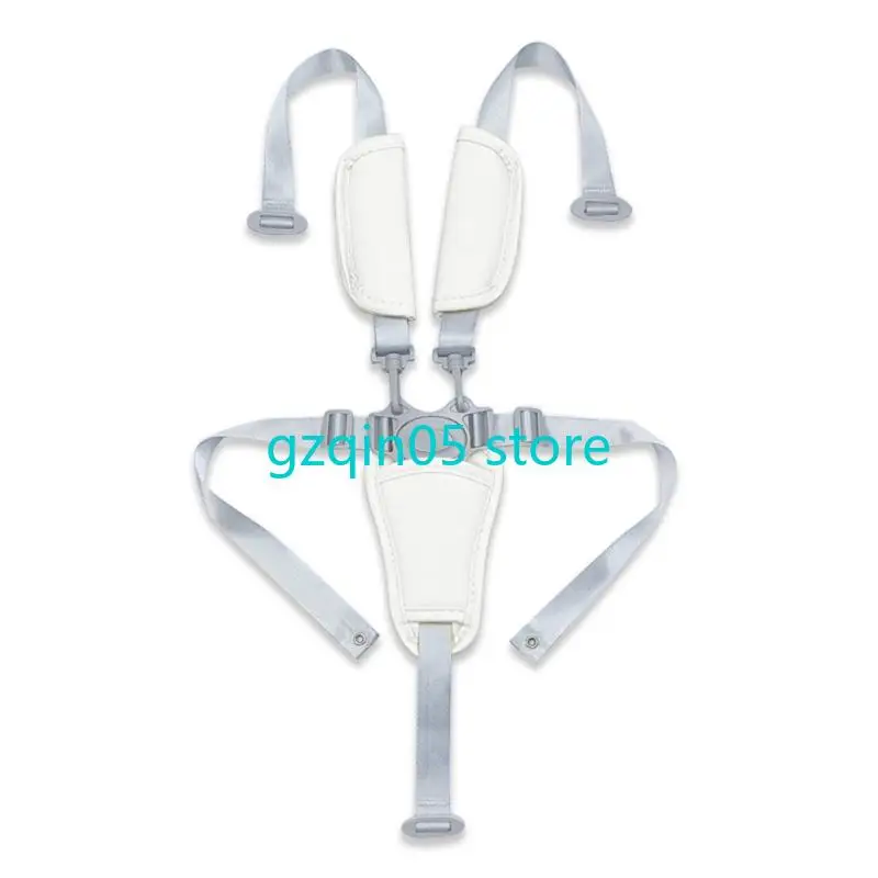 H055 أحزمة أمان للكراسي العالية للأطفال مكونة من 5 نقاط قابلة للتعديل من النايلون لعربات الأطفال