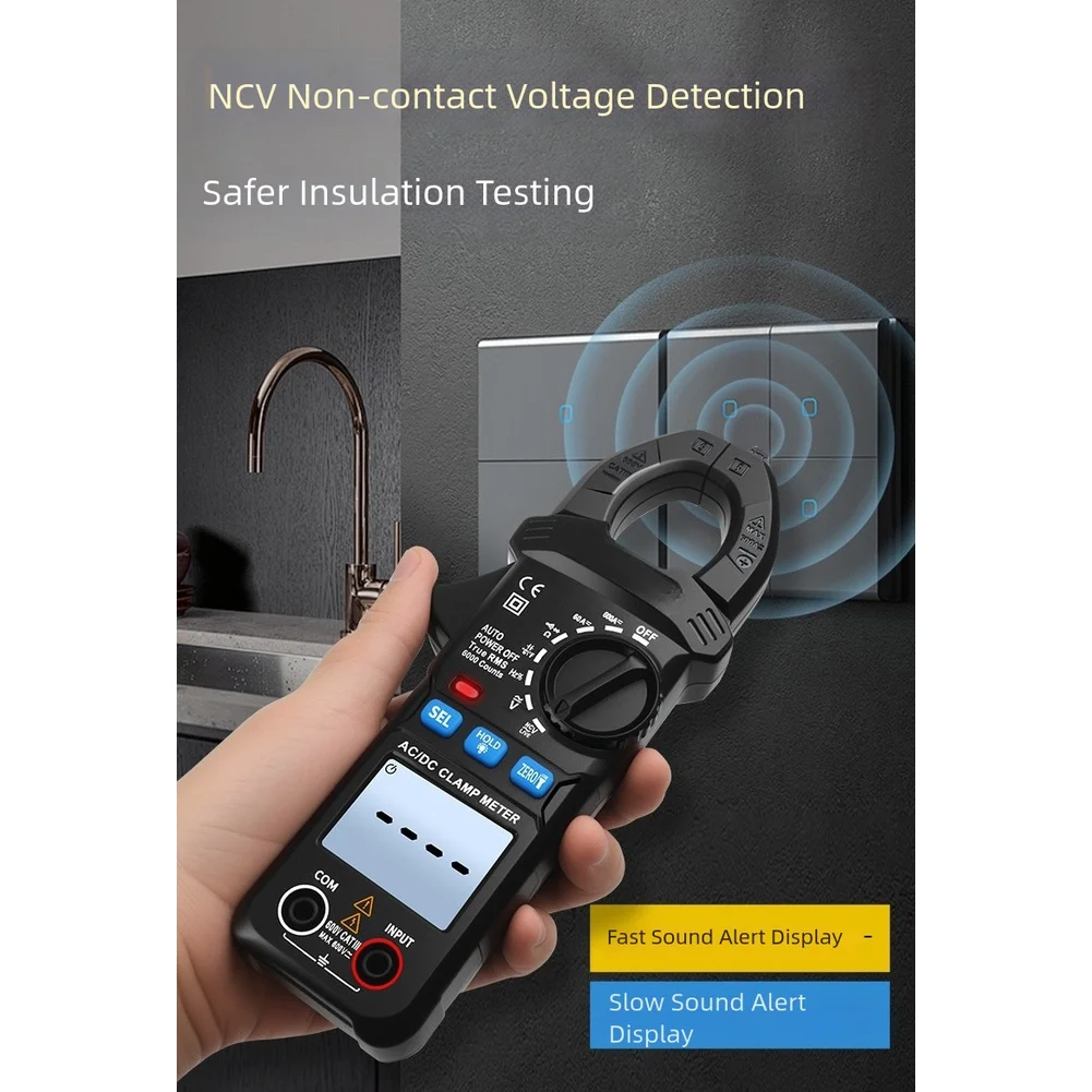 AC DC Clamp Meter Multimeter True RMS 600A 600V NCV Detection With Backlight Flashlight For Electrician Current Voltage Tester