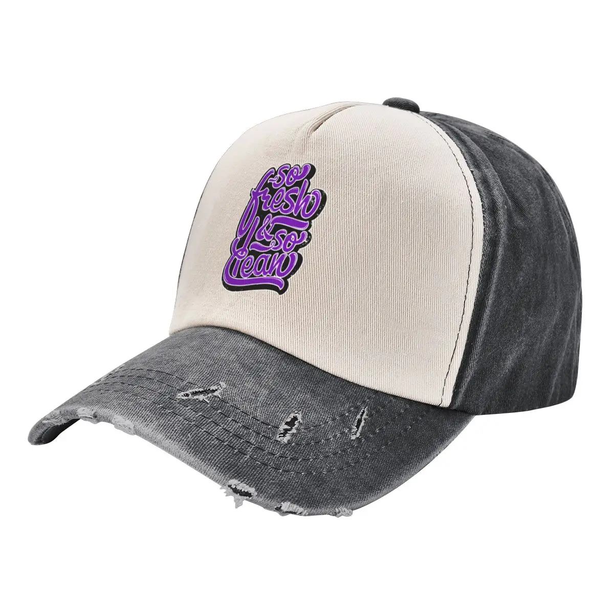

So Fresh So Clean Hip Hop Print Baseball Cap Vintage sun hat New In The Hat Beach Outing Ladies Men's