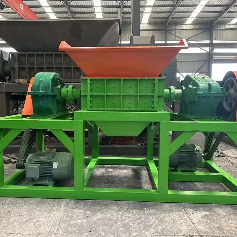 Industrial Dual Shaft Metal Plastic Shredder Solid Waste Crusher Electric Machine
