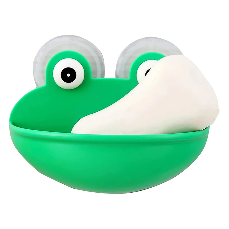 

Bathroom Accessory Soapbox Soap Dish Holder Kitchen Durable With Suction Cups Frogs Shaped Abs Soap Case Household