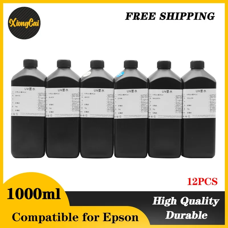 1000ML Soft UV Curing Ink For Epson XP600 TX800 XP-600 TX-800 L800 L805 L1800 R290 R300 1390 1400 1410 1430 DX5 DX7 DX10 Printer