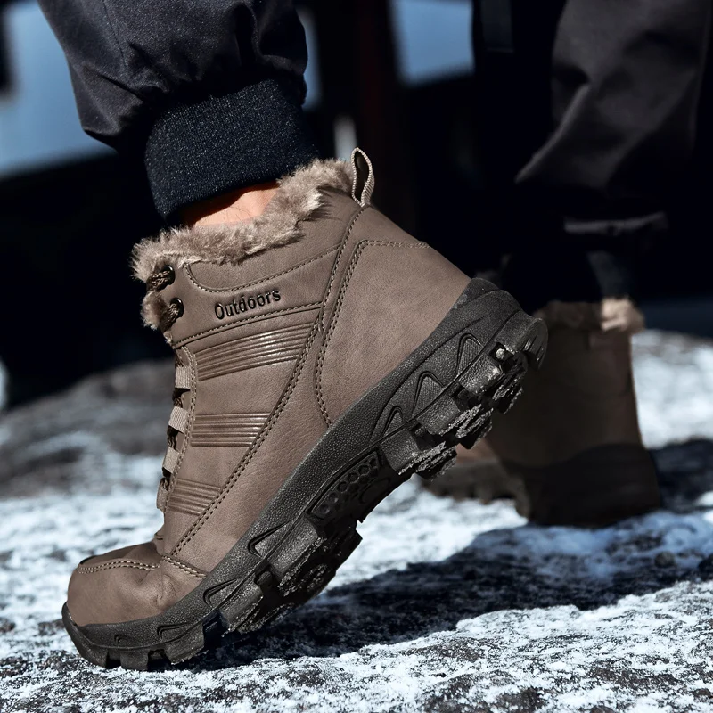 men boots 2023 New Winter Slippers Warm Men Shoes Waterproof Non-Slip Plush Sneakers Male tenis shoes Boots Men Sneakers Winter