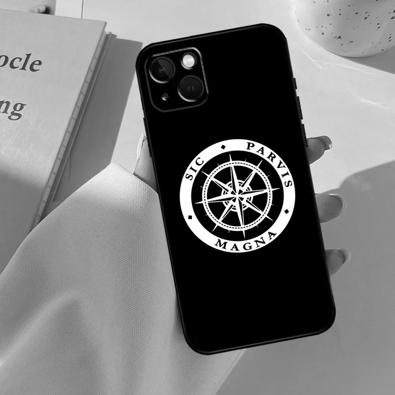 Sic Parvis Magna Uncharted Case For iPhone 11 12 13 14 15 16 Pro Max Mini XS Max XR X Plus Back Cover Phone Case