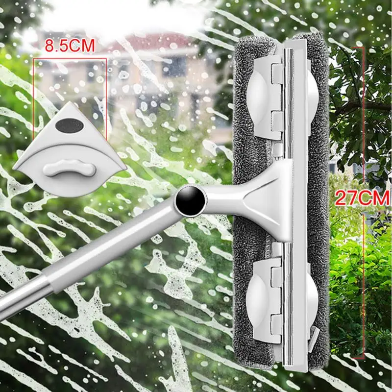 Kitchen Window Cleaning Tool Glass Cleaning Mop With Rotating Head Extension Pole Wiper For Window Ceramic Tile