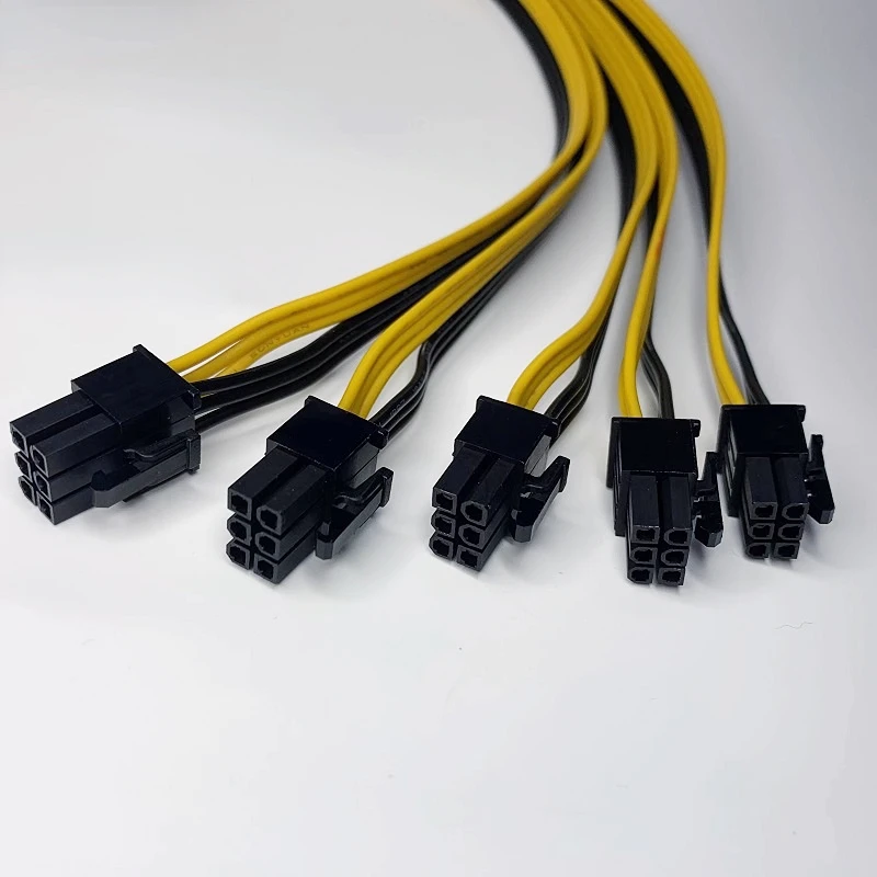 1pcs S7 S9 S11 Power Supply To 5* PCI-E 6pin GPU Graphics Card Splitter Power Cable