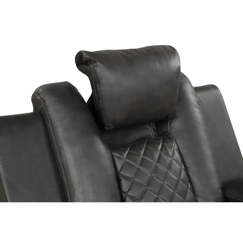 Gray Faux Leather LED Power Recliner Chair G150109060 NJ Inventory