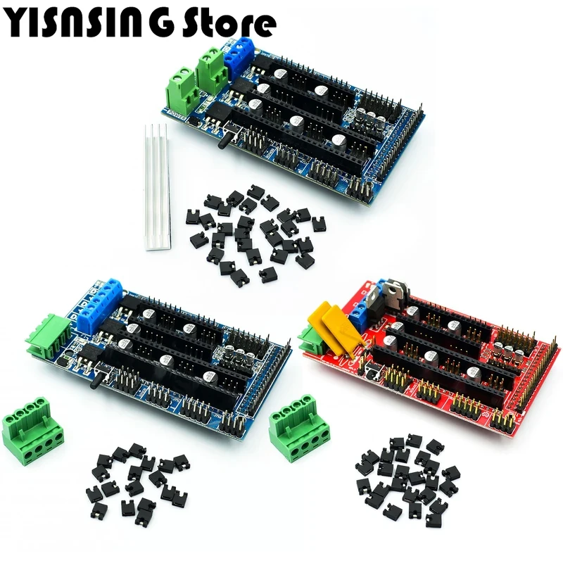 Ramps 1.4 1.5 1.6 Expansion Control Panel with Heatsink Upgraded Ramps 1 4/1 5/1 6 for arduino 3D Printer Board