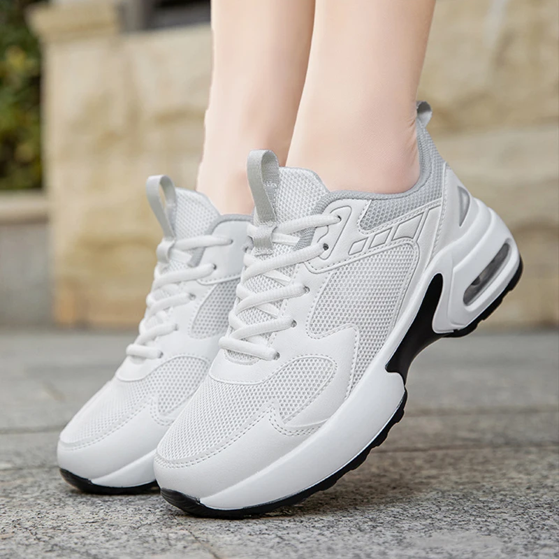 

Spring and Summer New Women's Height Increasing Shoes Thick Soled Air Cushioned Sports Shoes Casual Travel Lightweight Shoes