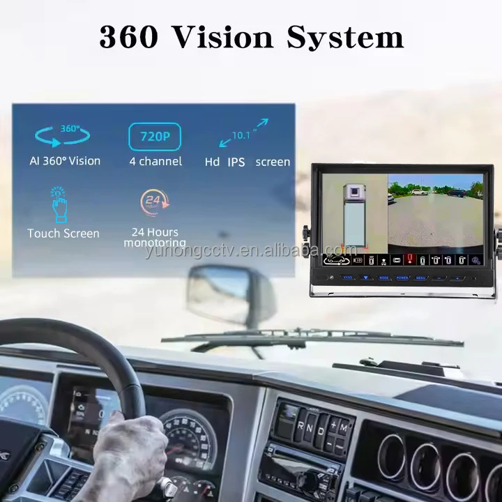 2025 New  360 Degree 3D Panoramic Camera System People and Vehicles Warning Bird View Surround View Camera System
