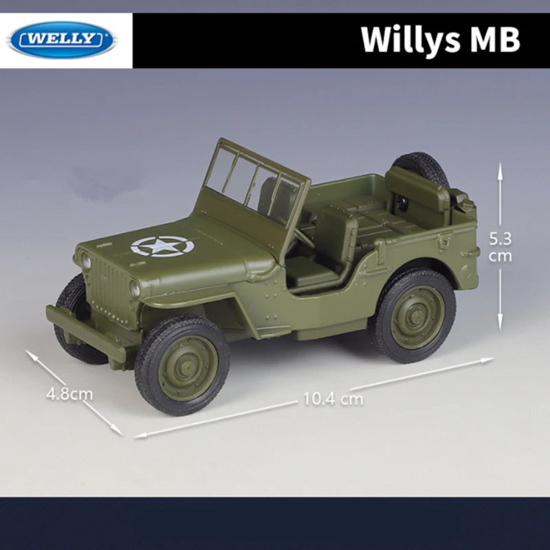 Welly 1:36 JEEP 1941 Willys MB سبيكة شاحنة تكتيكية نموذج سيارة مدرعة دييكاست النقل العسكري على الطرق الوعرة المركبات لعبة مجسمة للسيارة #3
