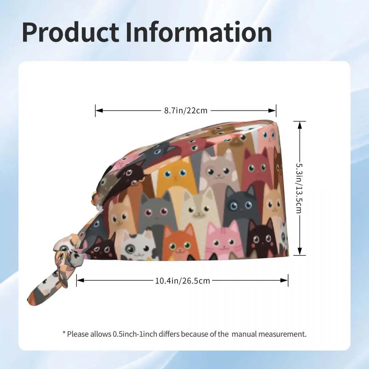 Fashion Work Hat Cartoon Cute Cats Casual Wash Hat Bag Cap Articulos