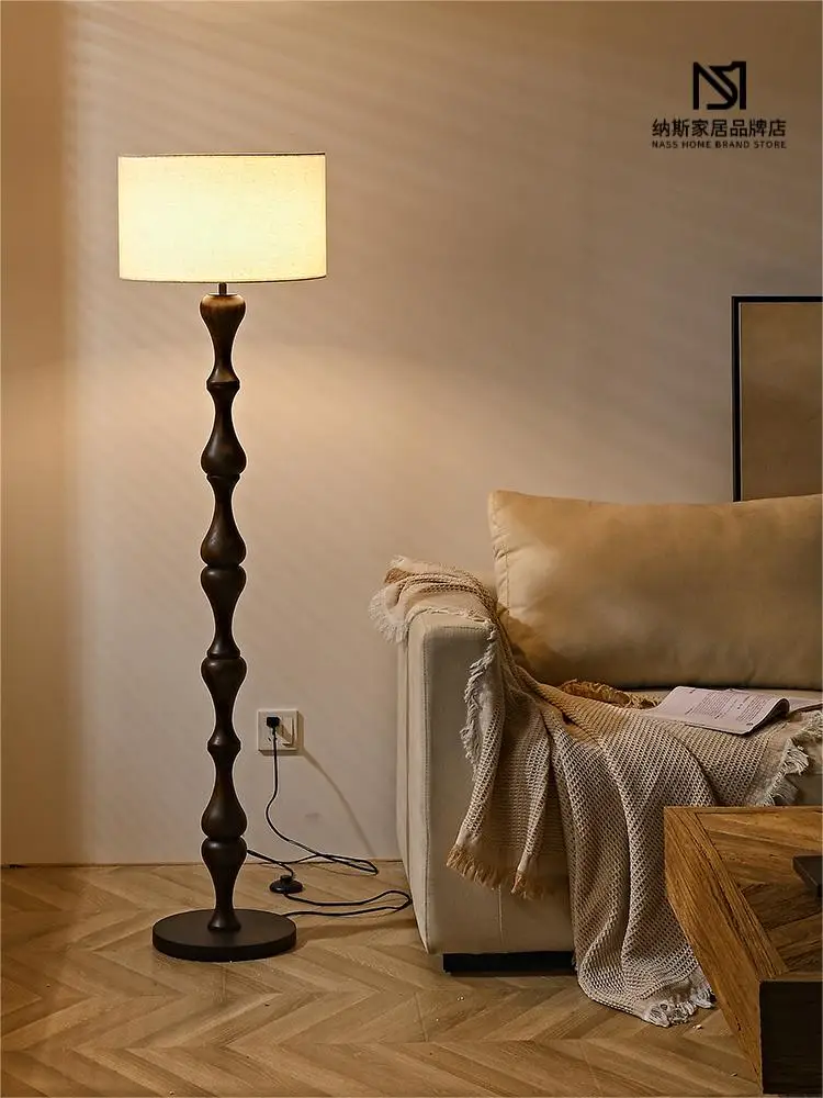 Modern Led Wood Floor Lamp Living Room Sofas Bedroom Bedside Stand Atmosphere Lamp Home Decor Decoration Night Light Fixture