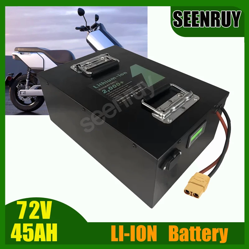 

LI-ION 72V 45AH Lithium Battery XT90 Bluetooth with BMS 30A 50A For Electric Vehicle Golf Cart Motorcycle Forklift