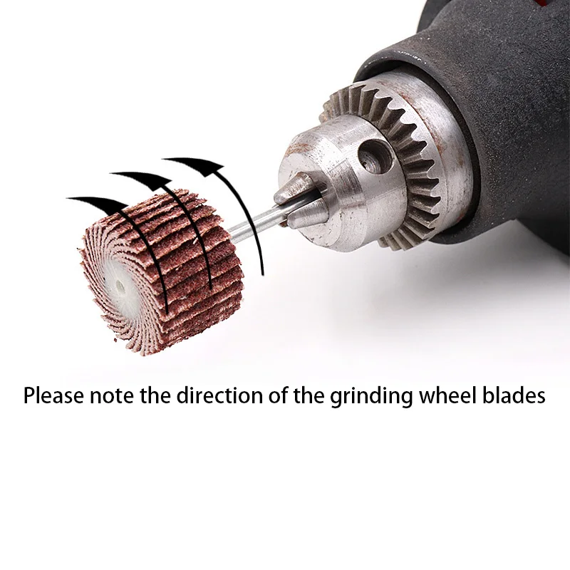 11PCS 3mm Shank Sander Abrasive Tools Sanding Flap Set Grinding Wheel Head Sandpaper Rust Removal for Dremel Rotary Tools