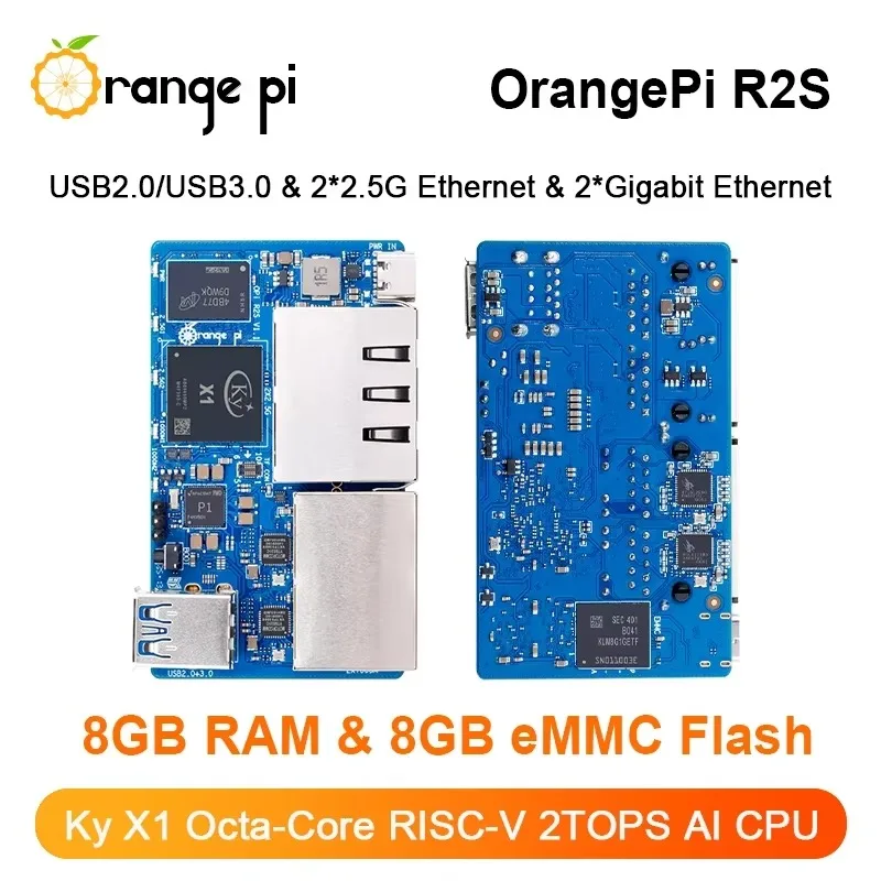 VoFSOrange Pi R2S 8GB RAM 8GB EMMC Single Board Computer