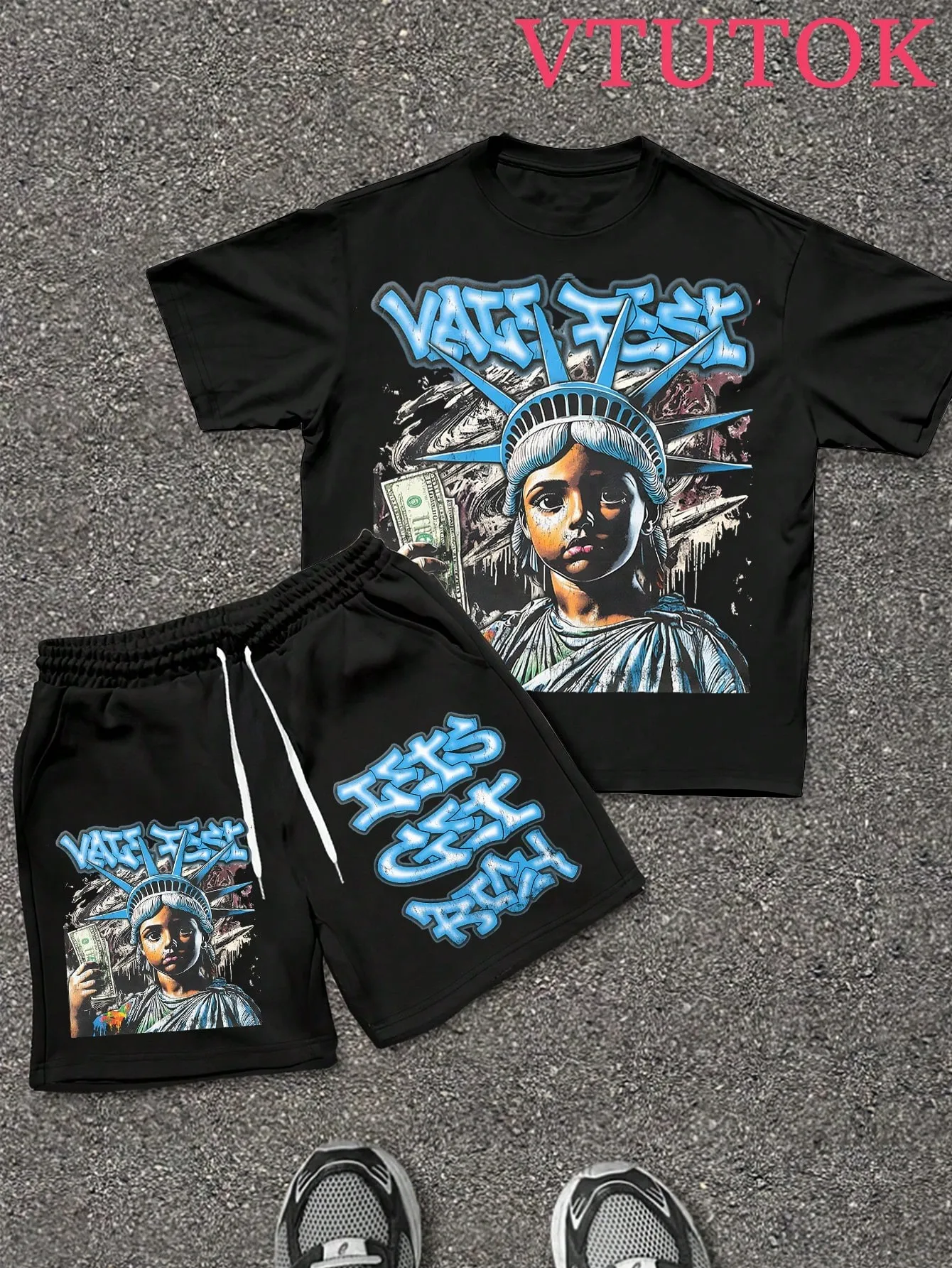 2026 Summer New Men's Suit - 3D Printed Pattern - Breathable and Lightweight Hip-Hop Men's Clothing