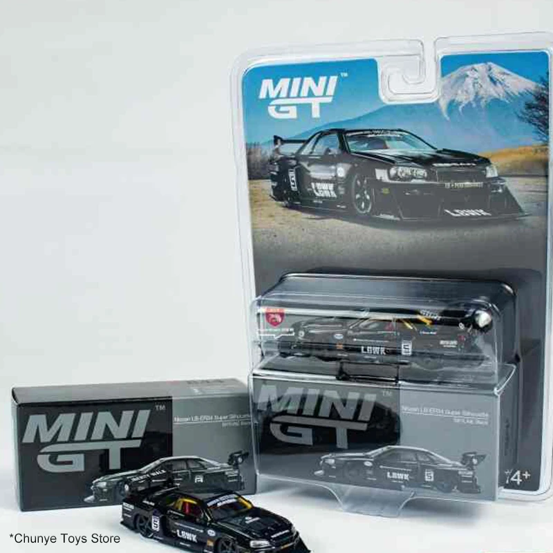 

Minigt 1:64 Nissan Lb-Er34, супер силуэт, модель автомобиля из сплава 844, коллекция Miniscale, Moldel, автомобили, игрушки, подарки