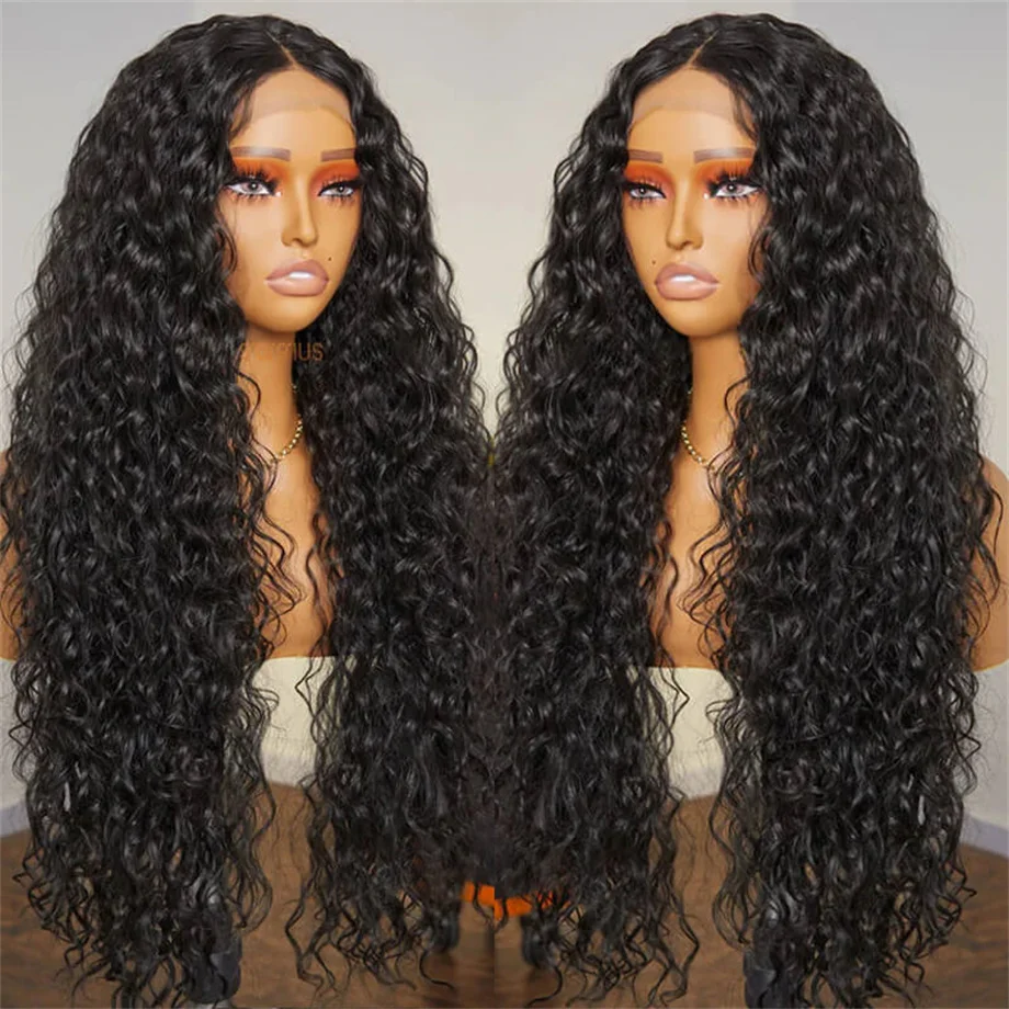 30 Inch Hd 13x6 Water Wave Lace Frontal Human Hair Wigs Deep Wave Lace Front Wig Curly Human Hair Wigs For Black Women on Sale