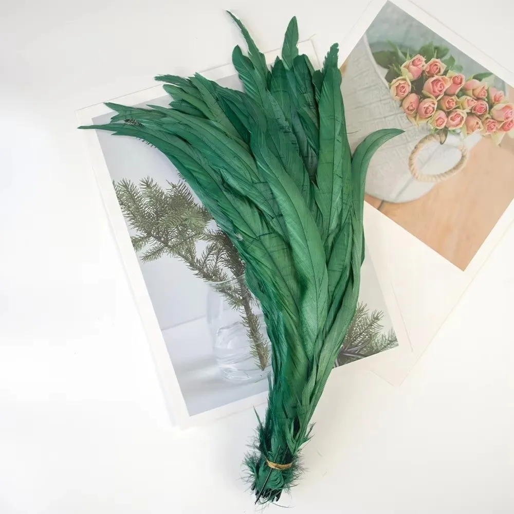 20Pcs Decorative Feather Plumes Rooster Tail Feathers 25-30cm Length Natural Feather Costume Feathers Firm Quill Smooth Surface