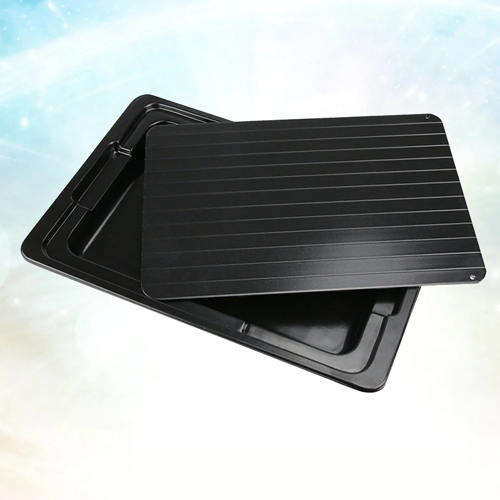 

1Pcs Defrosting Board Aluminum Quick Thawing Plate Fast Natural Defrost Tray Food Meat Fruit Kitchen Supplies Black