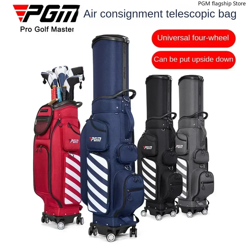 PGM Golf Bag, Men's Club Bag, Golf Bag with Tug, Telescopic Travel Bag  Organizer QB041