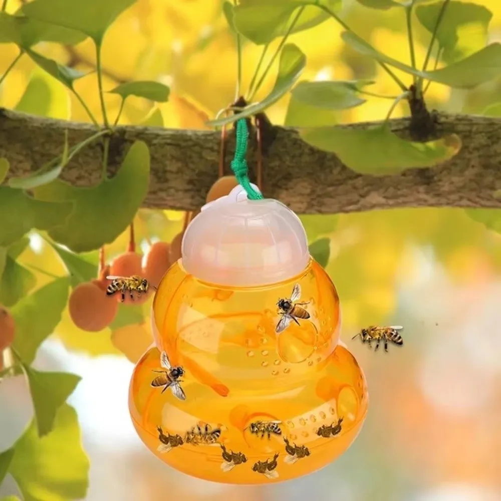Convenient Reusable Outdoor Wasp Trap Non-toxic Portable Bee Trap Multi-hole Design Hanging Type Outdoor Insect Trap Farm Yard