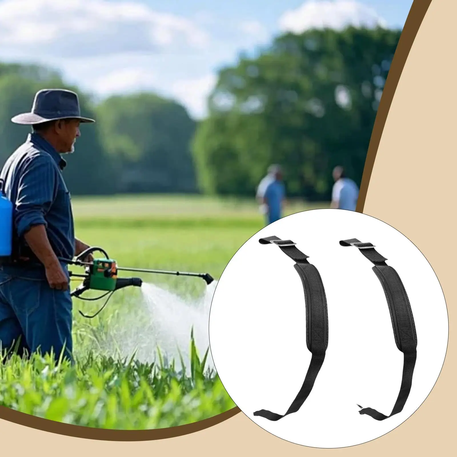 Replacement Backpack Sprayer Straps Nylon Shoulders Ergonomic Belt for Garden Orchard Agricultural Use