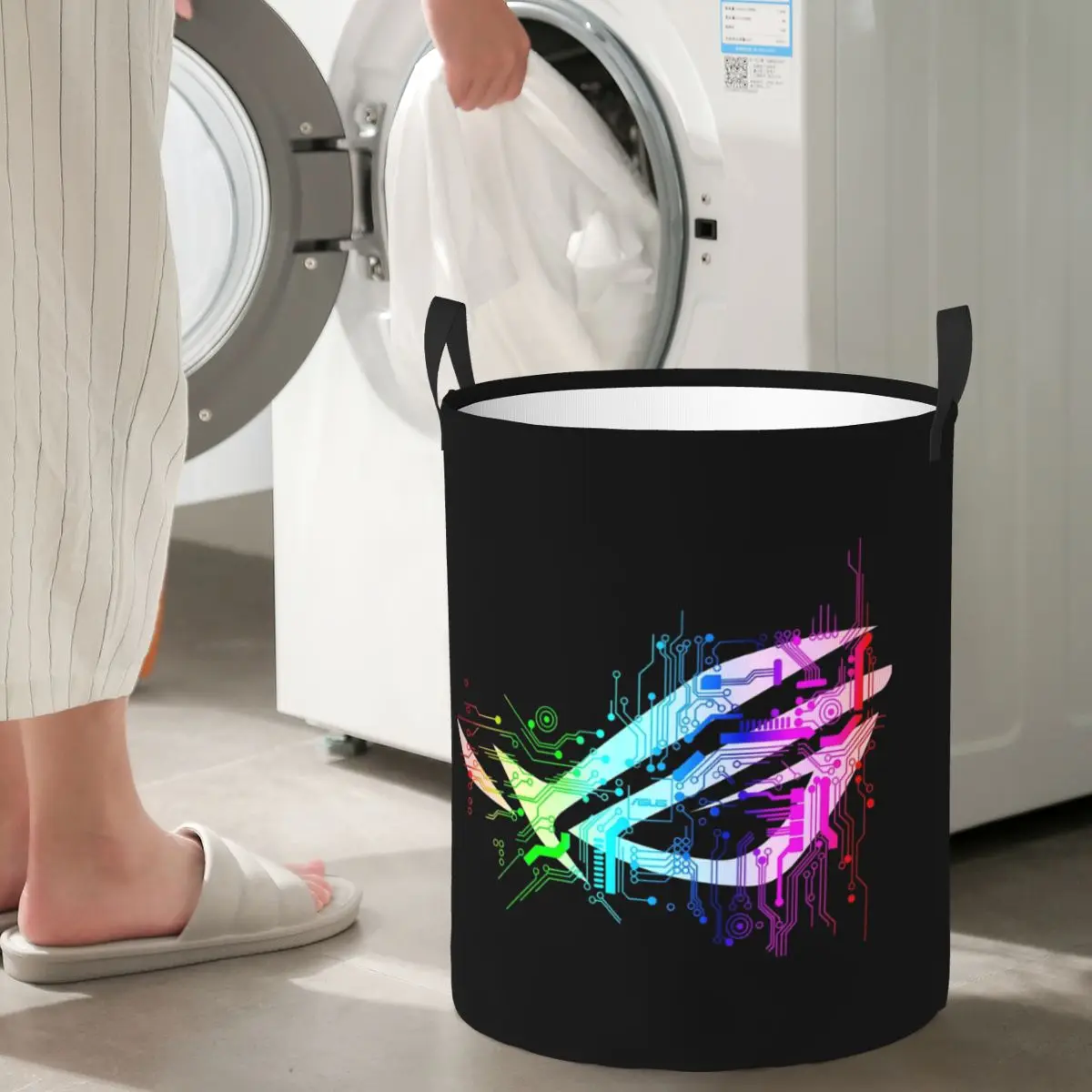 

Asus Rog Foldable Laundry Baskets Dirty Clothes Sundries Storage Basket Large Waterproof Hamper