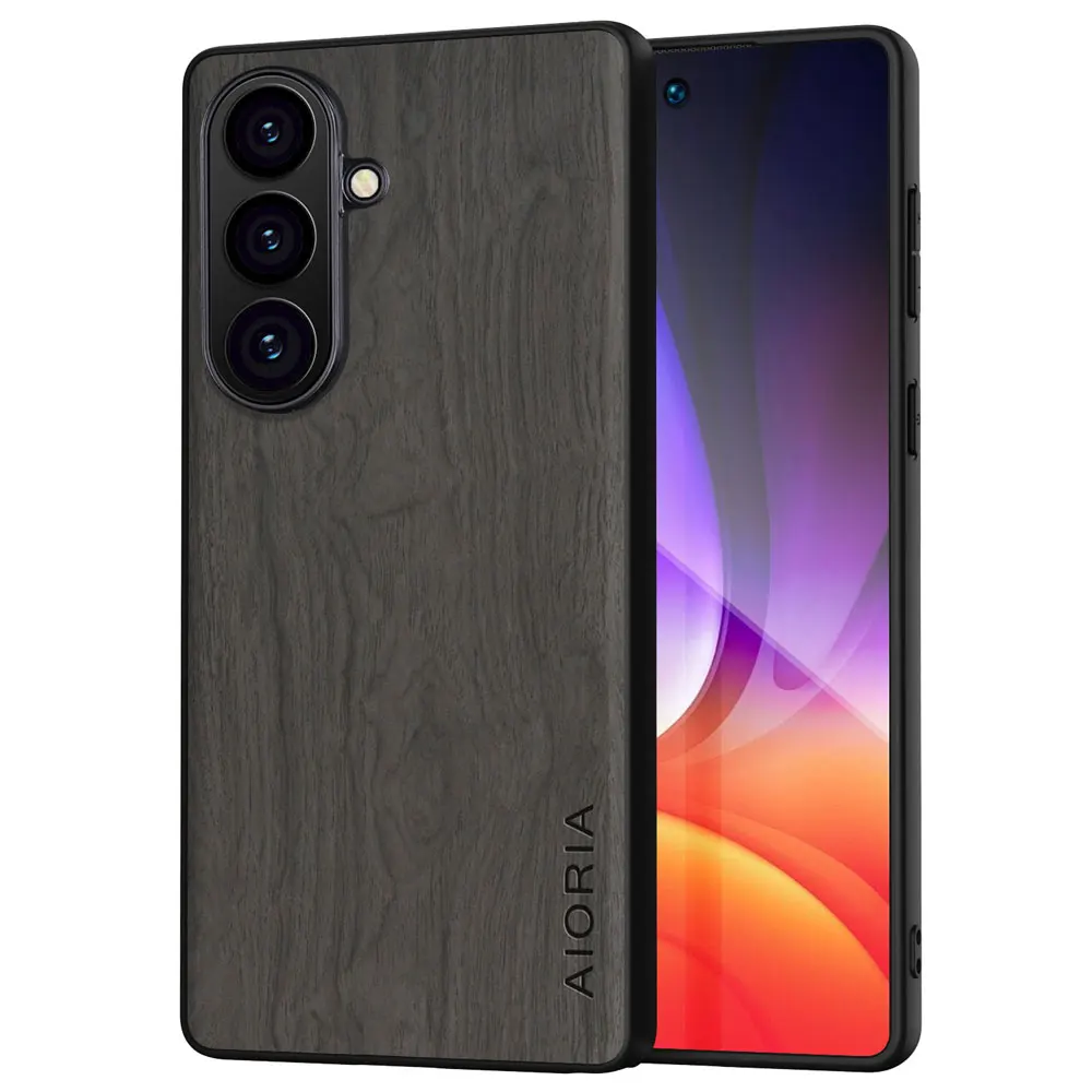 Hoesje voor Samsung Galaxy S26 Plus S25 S24 S23 S22 S21 S20 FE Ultra, bamboe houten patroon achterkant hoesje voor Galaxy S26 Ultra