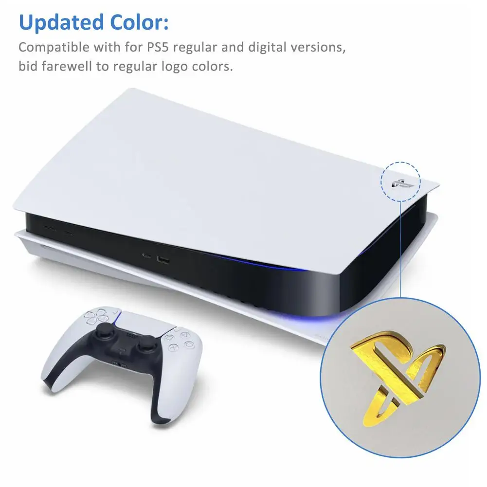Bunte Schützende Haut Controller Abdeckung für Sony Playstation 5 PS5 Disk CD Fahrer/Digitale Konsole Logo Host Aufkleber Aufkleber flim