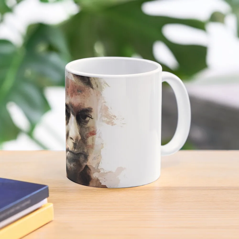 Paint Stroked Portrait Of Activist Chri  Mug Handle Round Coffee Tea Design Image Photo Gifts Drinkware Printed Simple Cup