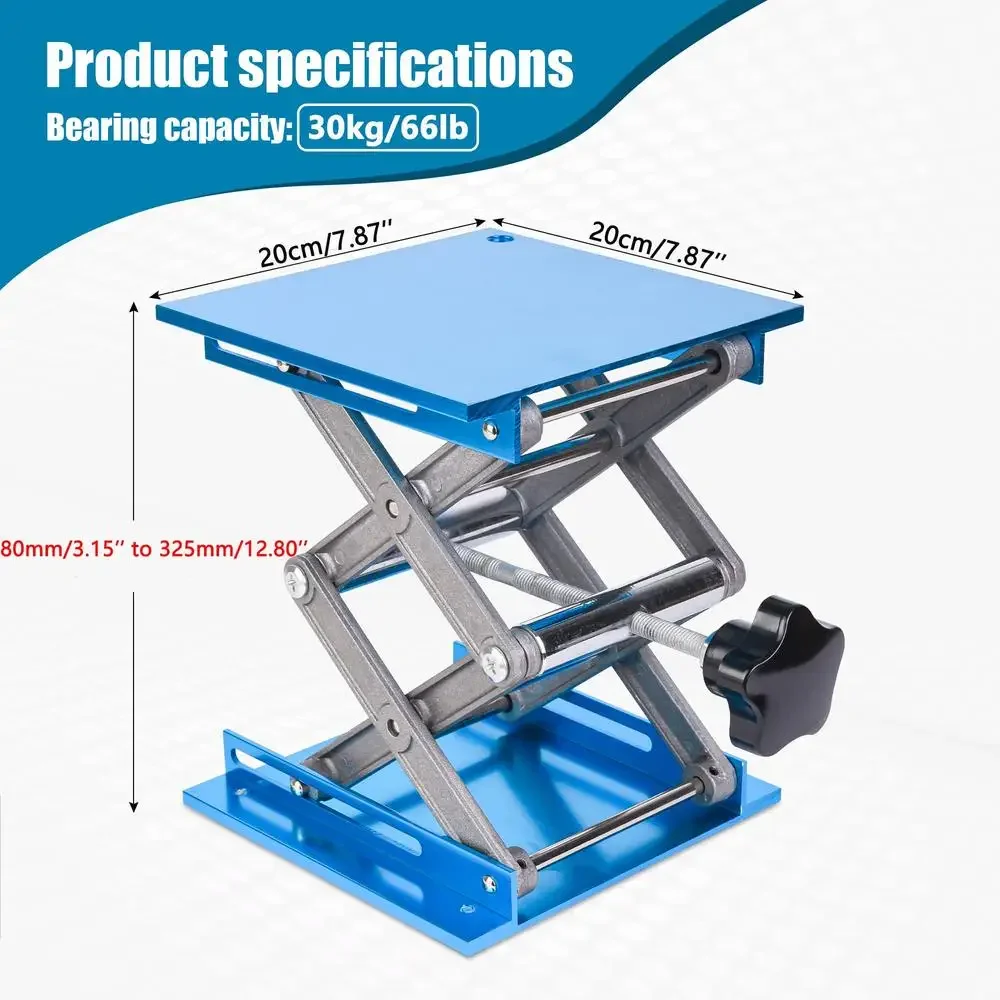 Laboratório jack suporte de liga de óxido de alumínio plataforma de elevação 20x20cm 30kg capacidade base constante mesa de laboratório experimentos científicos grátis