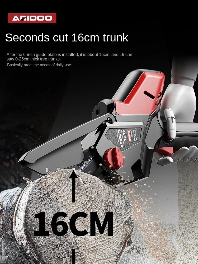 Outdoor Cordless Electric Saw with Brushless Motor, Lightweight Handy Small Handheld Chainsaw for Cutting and Chopping Trees